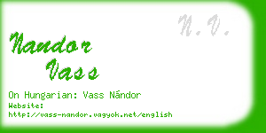 nandor vass business card